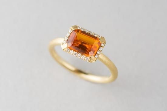 Spessartine Garnet Pt900 スぺサルティンガーネット ダイヤ