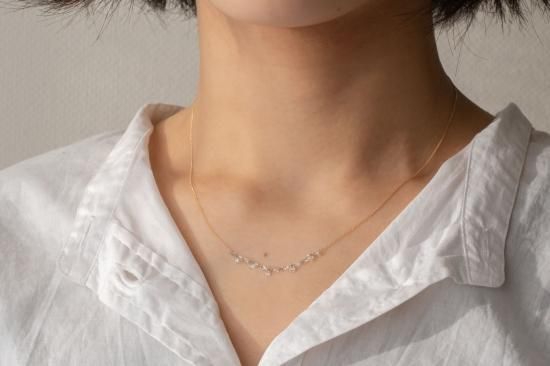 雨雪”ローズカットダイヤネックレス / K18YG - CAHiER 雨雪”ローズカットダイヤネックレス / K18YG - CAHiER