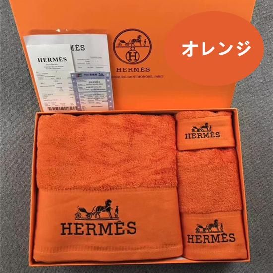 エルメス★HERMES 高級綿 超柔軟 カップル フェイス/ホテル/デイリータオル タオル バスタオル ハンカチの3点セット 送料無料