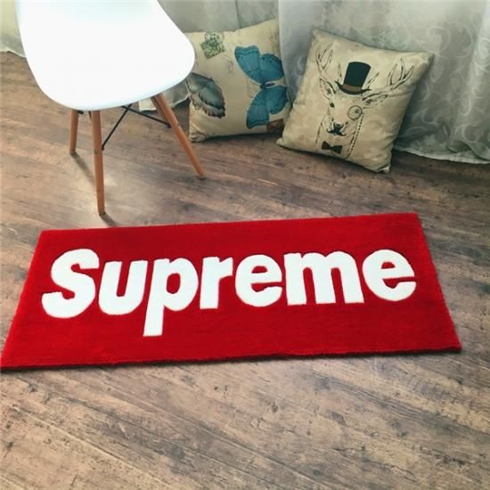 Supreme シュプリーム高級感玄関/浴室/キッチンマット マーク付き