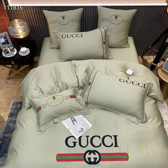 グッチ★GUCCI　柔らかい 手触り　布団セット ベッド用四点セット 高級掛け寝具カバー/ベッド カバー/枕カバー ★インテリア　高級感　送料無料 -  ブランド専門店