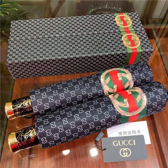 GUCCIメンズ折りたたみ傘⭐︎ブラック 美品！！ - 小物