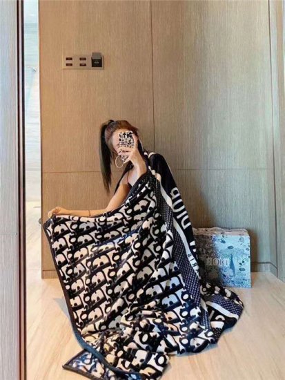 ディオール☆Dior ブラン毛布 掛け布団 blanket 冷房対策 タオルケット