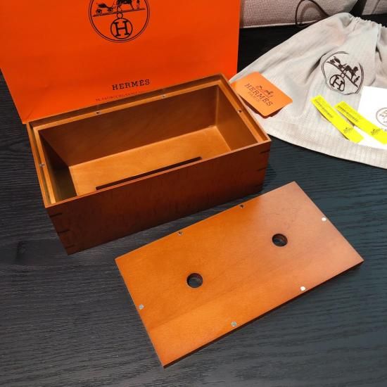 エルメス☆HERMES ティッシュケース☆ティッシュボックス 木 超レー