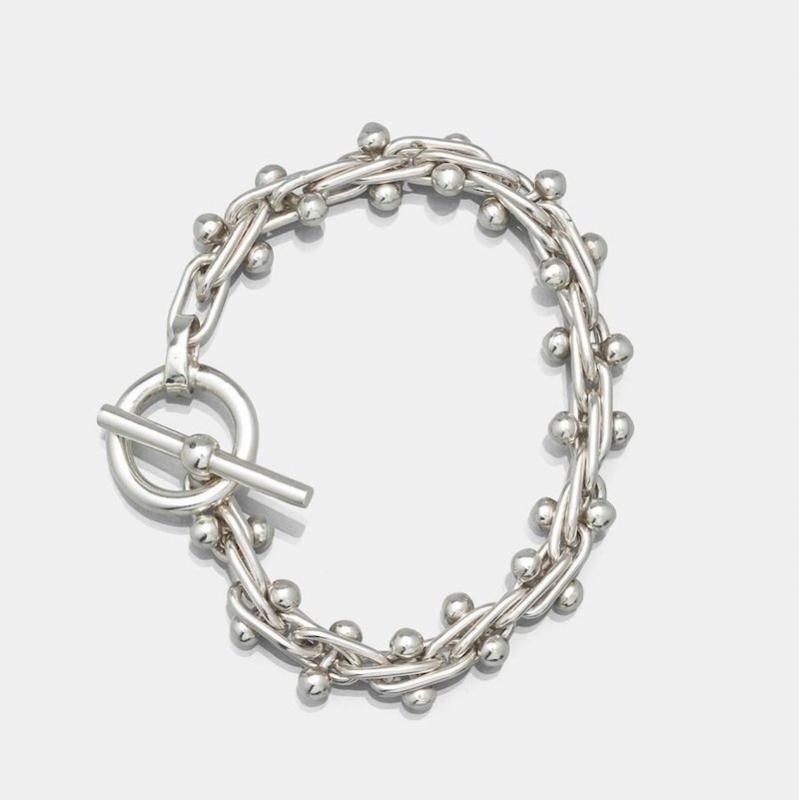 <img class='new_mark_img1' src='https://img.shop-pro.jp/img/new/icons50.gif' style='border:none;display:inline;margin:0px;padding:0px;width:auto;' />[FIFTH GENERAL STORE] Silver Beaded Bracelet / Medium