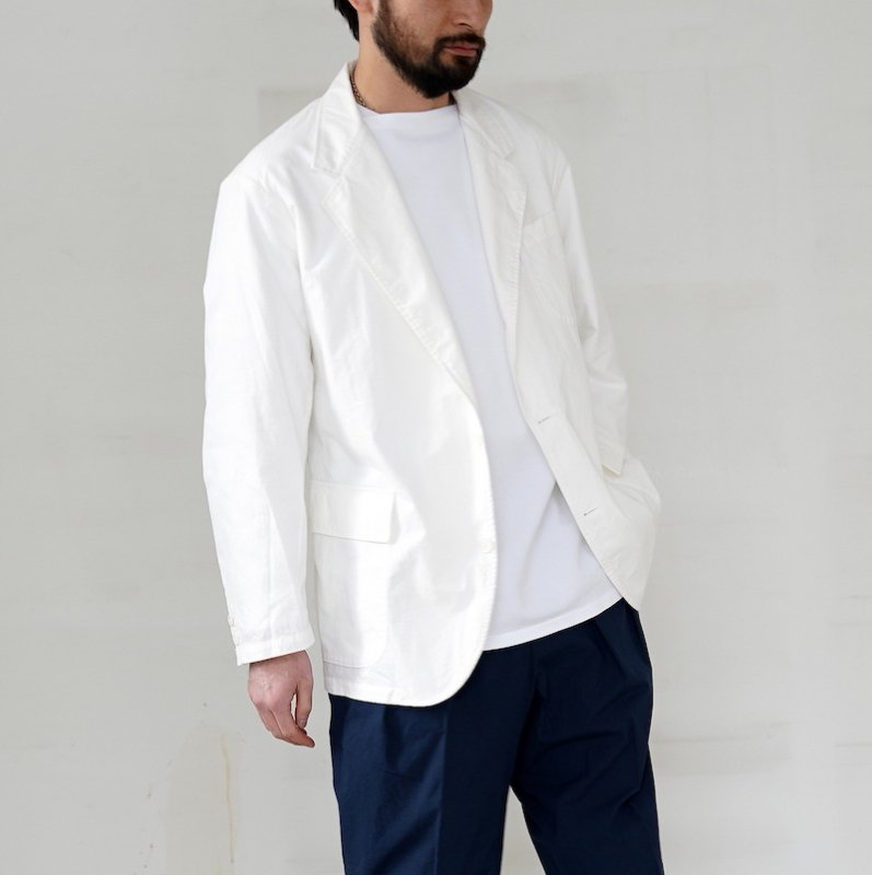 [S H]    BLAZER SHIRT (WHITE)  SH-BLZR-001