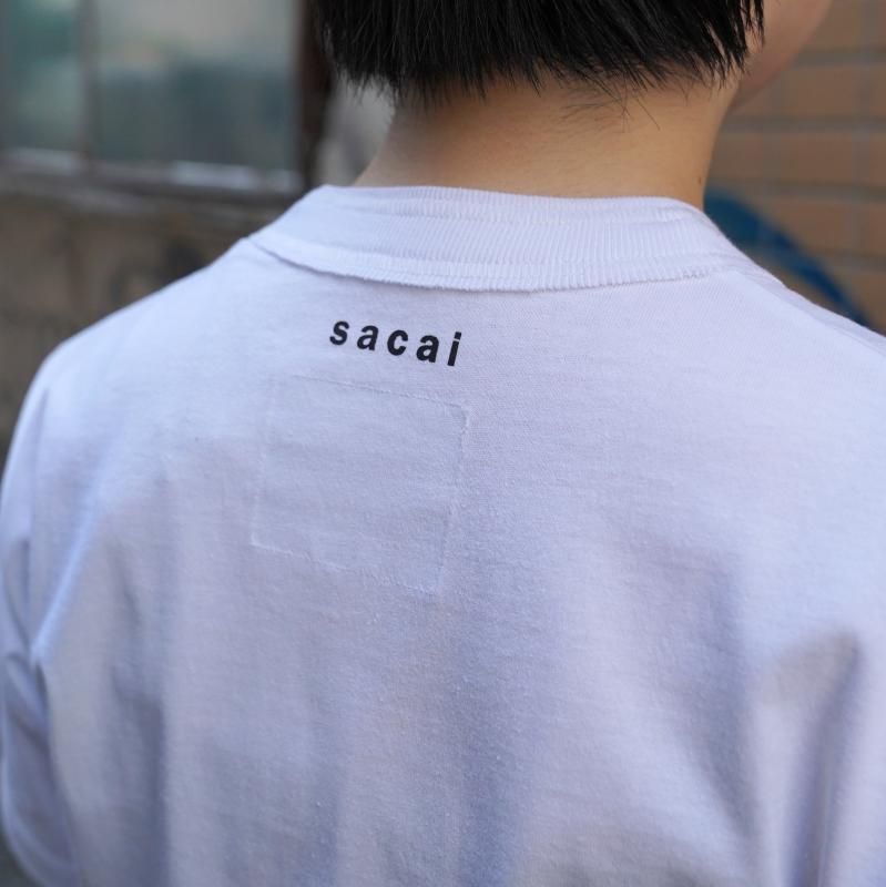 店舗良い sacai x サイズ3 白 T-Shirt Print Flock KAWS - Tシャツ