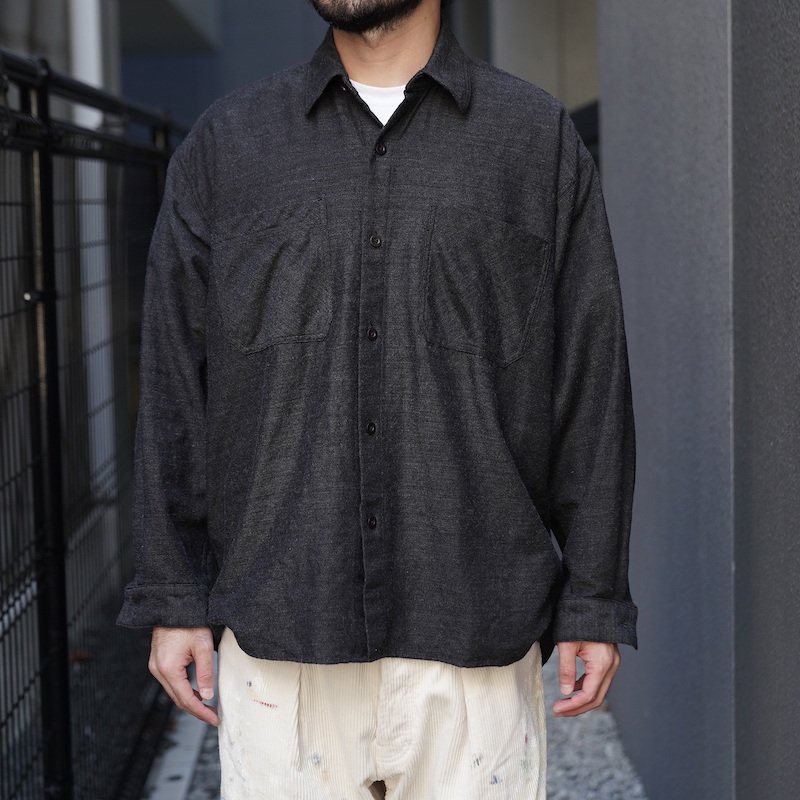 ETS.MATERIAUX] イーティーエスマテリオ ETS.Wool Cotton Flannel shirt (各色) | INS ONLINE  STORE 公式通販サイト