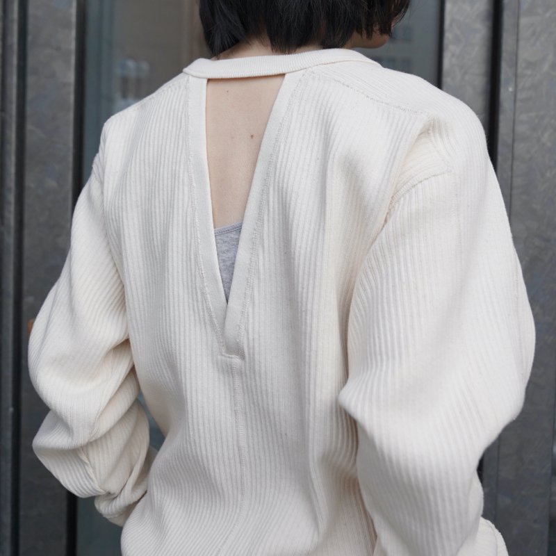 [CLANE] クラネ W FACE HEAVY RIB TOPS 12105-1002(IVORY) | INS ONLINE STORE  公式通販サイト