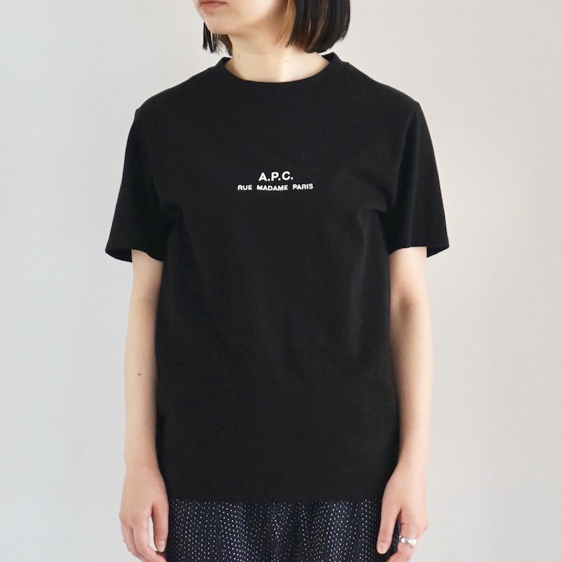 [A.P.C.] アーペーセー Petite Rue Madame メンズTシャツ (Black) | INS ONLINE 公式通販サイト