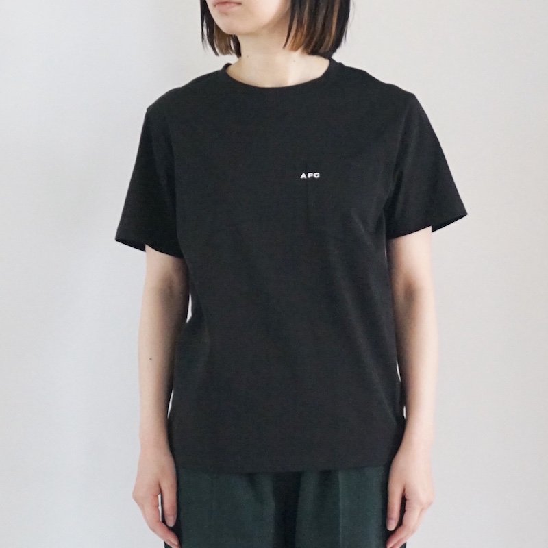 A.P.C.] アーペーセー Pocket emb メンズTシャツ (Black) | INS ONLINE