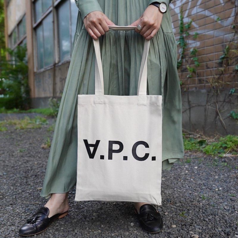 A.P.C.] アーペーセー デニム トートバッグ (White) | INS
