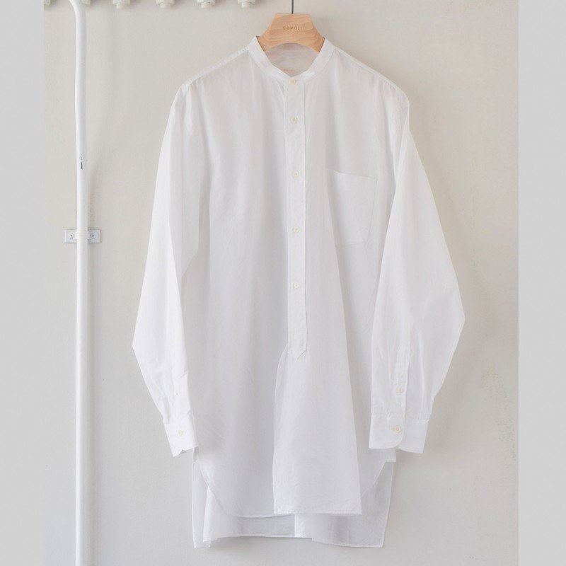 comoli 22SS バンドカラーシャツ size1 white