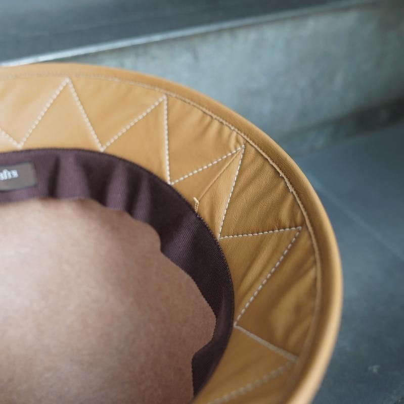 KIJIMA TAKAYUKI] キジマ タカユキ WOOL FELT METRO HAT(BEIGE