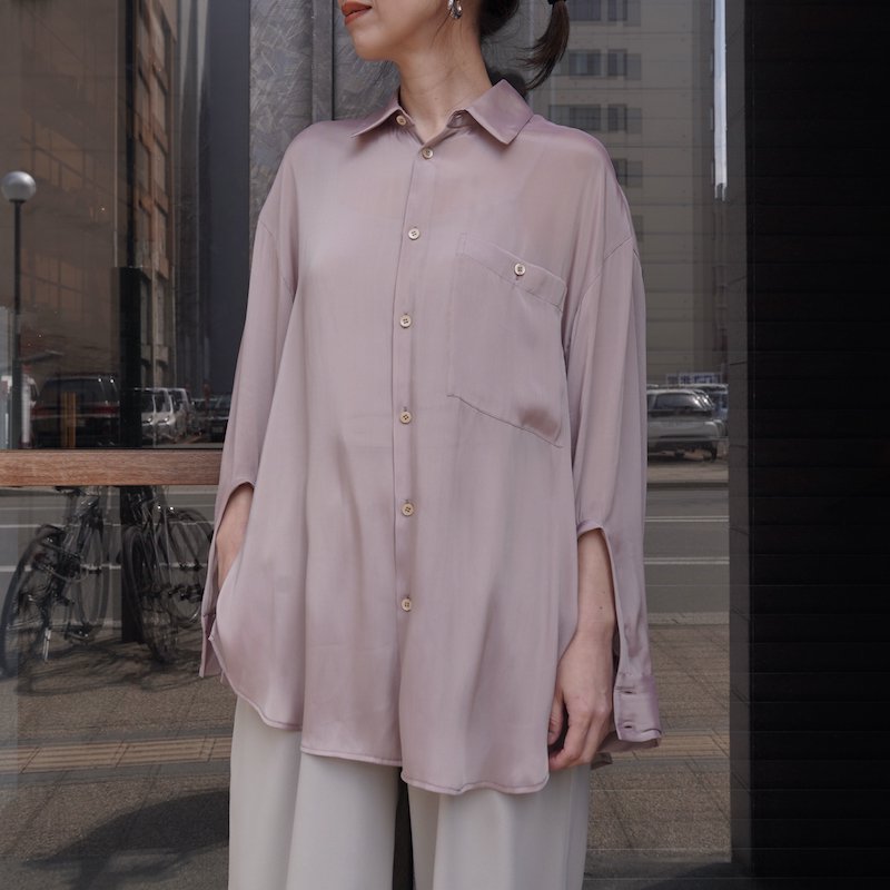 <img class='new_mark_img1' src='https://img.shop-pro.jp/img/new/icons6.gif' style='border:none;display:inline;margin:0px;padding:0px;width:auto;' /> [CLANE] クラネ CHAMBRAY LOOSE SHIRT 14122-4012(BEIGE)
