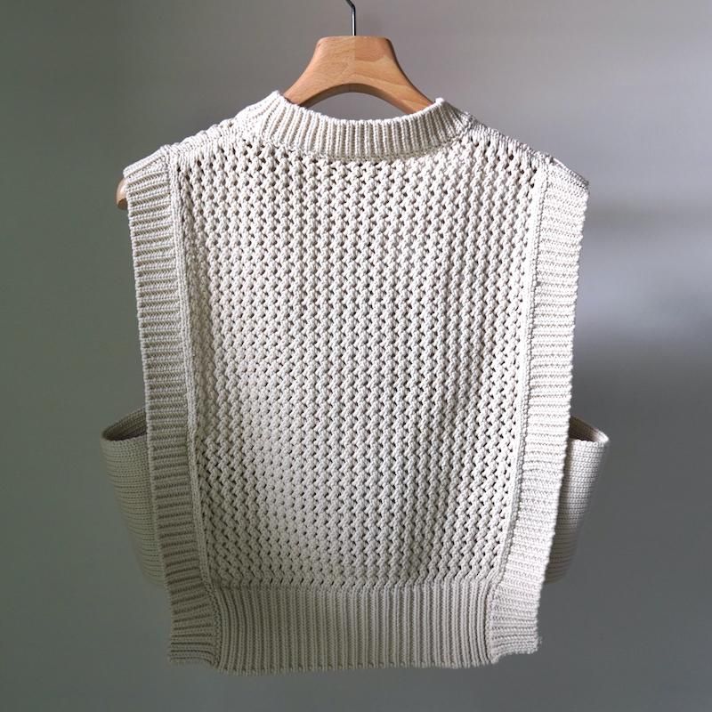 HYKE CROCHETED CROPPED SWEATER TOP 国産品 sandorobotics.com