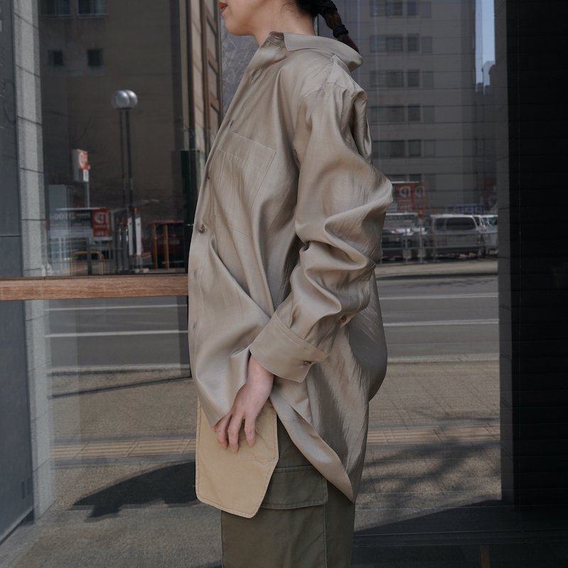 [INSCRIRE] アンスクリア Silk Classic Shirt(BEIGE) INS ONLINE STORE 公式通販サイト