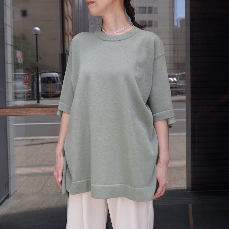 <img class='new_mark_img1' src='https://img.shop-pro.jp/img/new/icons6.gif' style='border:none;display:inline;margin:0px;padding:0px;width:auto;' />[CLANE] クラネ SHEER SQUARE KNIT TOPS 14106-2242(MINT)