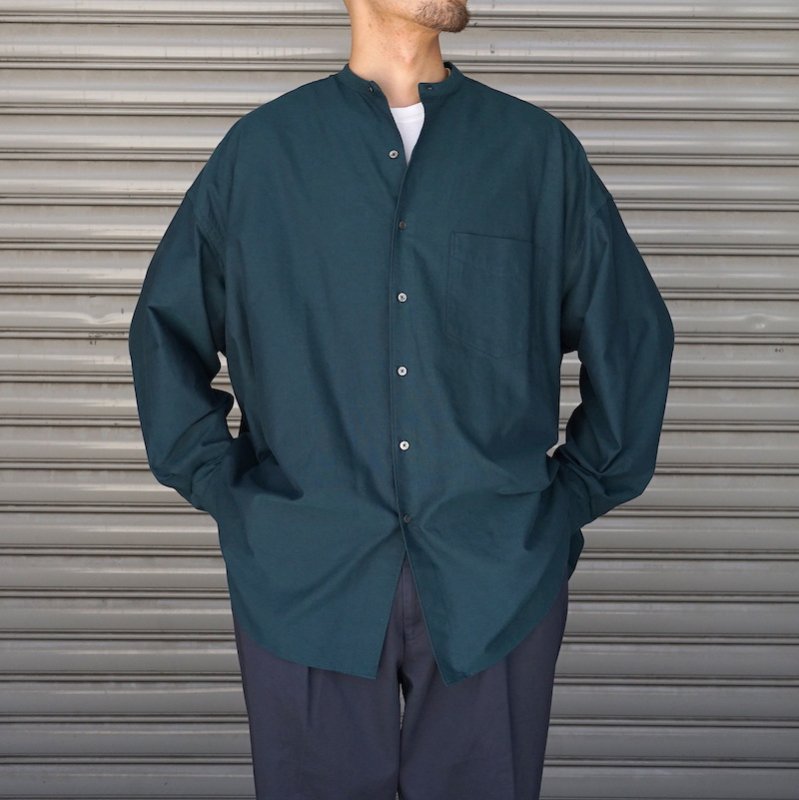 Graphpaper] グラフペーパー Oxford Oversized Bandcollar Shirt | INS ...