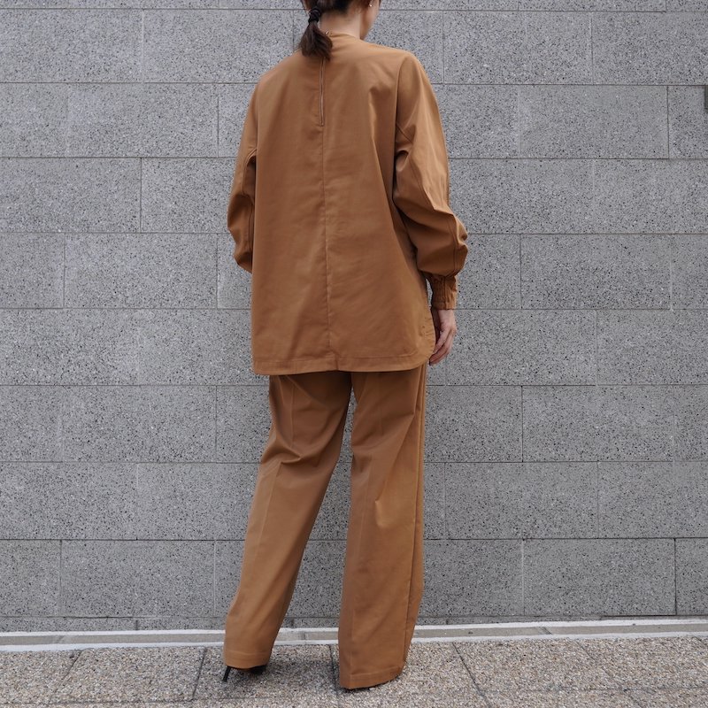 HYKE] ハイク TASLAN WIDE LEG PANTS (CAMEL)