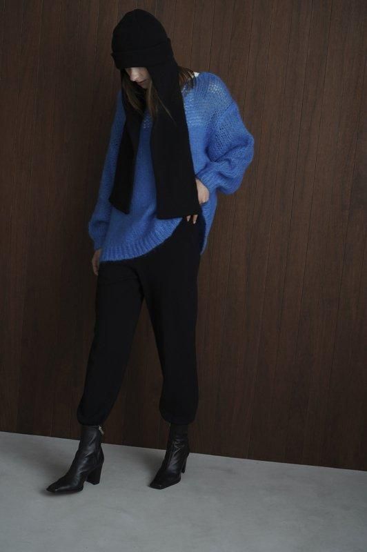 CLANE] クラネ SLIM KNIT PANTS 15110-7162(BLACK)