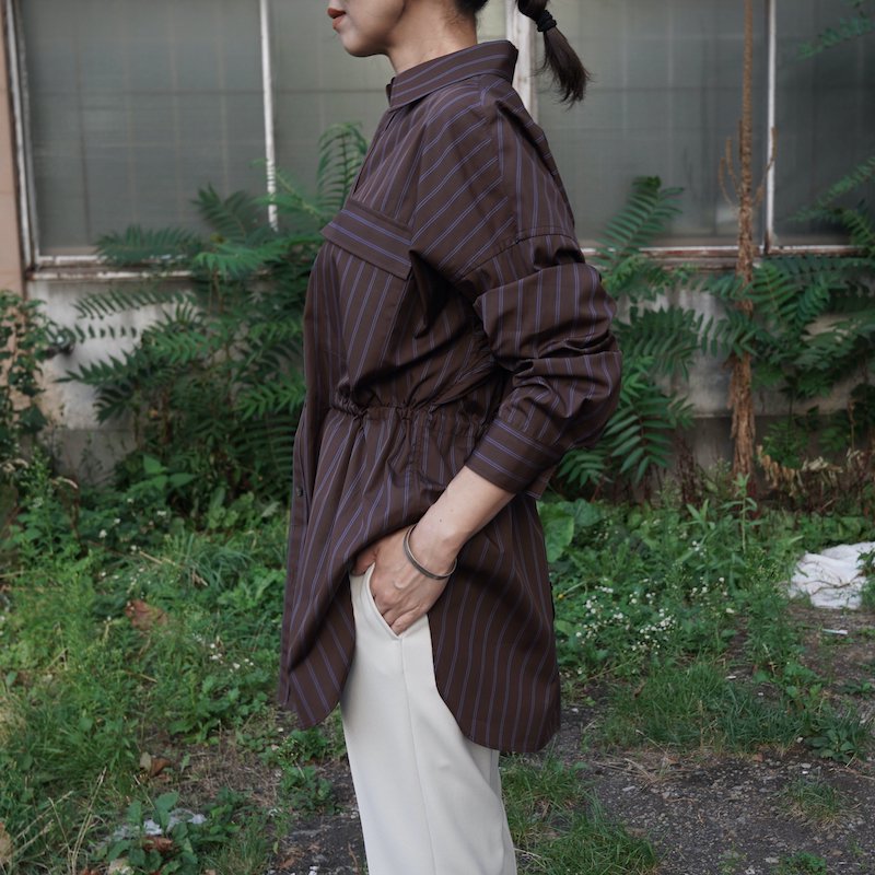 PHEENY] フィーニー PHEENY sandard over shirt(BROWN) INS ONLINE