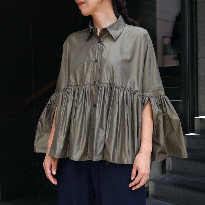 <img class='new_mark_img1' src='https://img.shop-pro.jp/img/new/icons6.gif' style='border:none;display:inline;margin:0px;padding:0px;width:auto;' />[OWIL] アウル CAPE SHIRT (KHAKI)