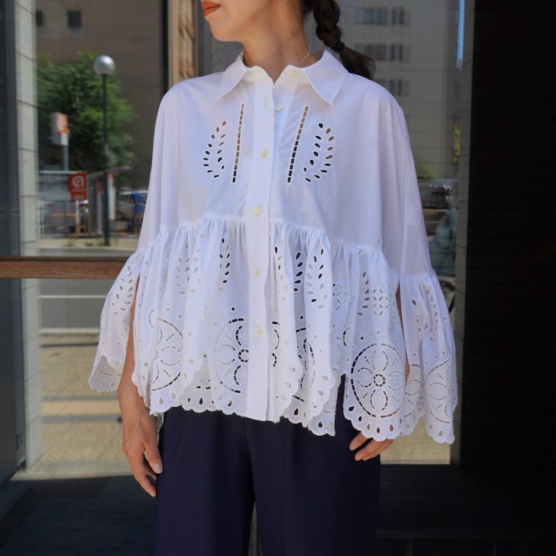 <img class='new_mark_img1' src='https://img.shop-pro.jp/img/new/icons6.gif' style='border:none;display:inline;margin:0px;padding:0px;width:auto;' />[OWIL] アウル CAPE SHIRT (WHITE)
