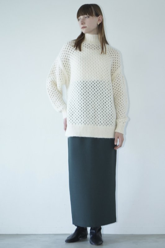 [CLANE] クラネ DOT MESH MOHAIR OVER KNIT TOPS 15106-2132(IVORY)
