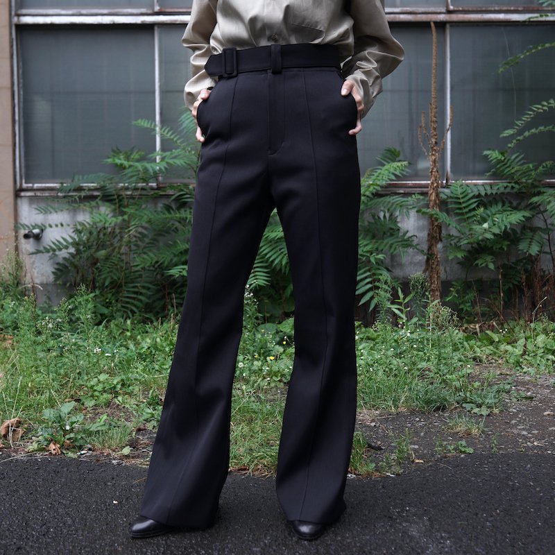 [HYKE] ハイク DOUBLE CLOTH PANTS(BLACK)