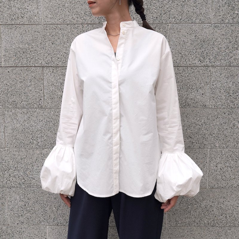 <img class='new_mark_img1' src='https://img.shop-pro.jp/img/new/icons6.gif' style='border:none;display:inline;margin:0px;padding:0px;width:auto;' /> [CLANE] クラネ BALLOON CUFF SHIRT 15122-4142(WHITE)
