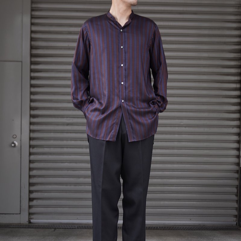 [HEUGN] ユーゲン Rob Wine Stripe -SHIRT077 - INS ONLINE STORE