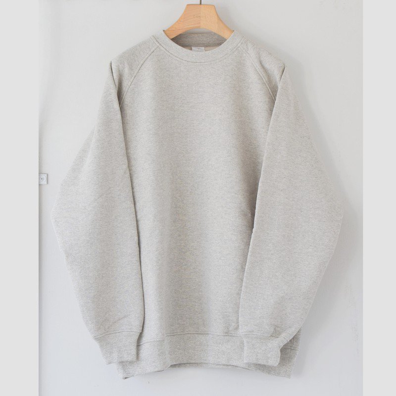 comoli 21AW コットン吊裏毛クルーネック 3 heather gray