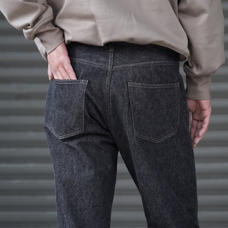 A.PRESSE] アプレッセ Black Washed Denim Pants | INS ONLINE STORE