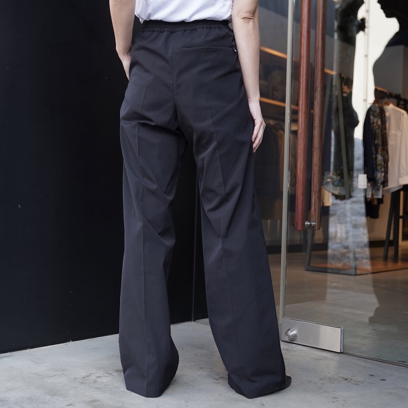 [HYKE] ハイク TASLAN WIDE LEG PANTS (BLACK)