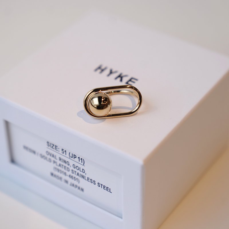 HYKE] ハイク OVAL RING(GOLD)