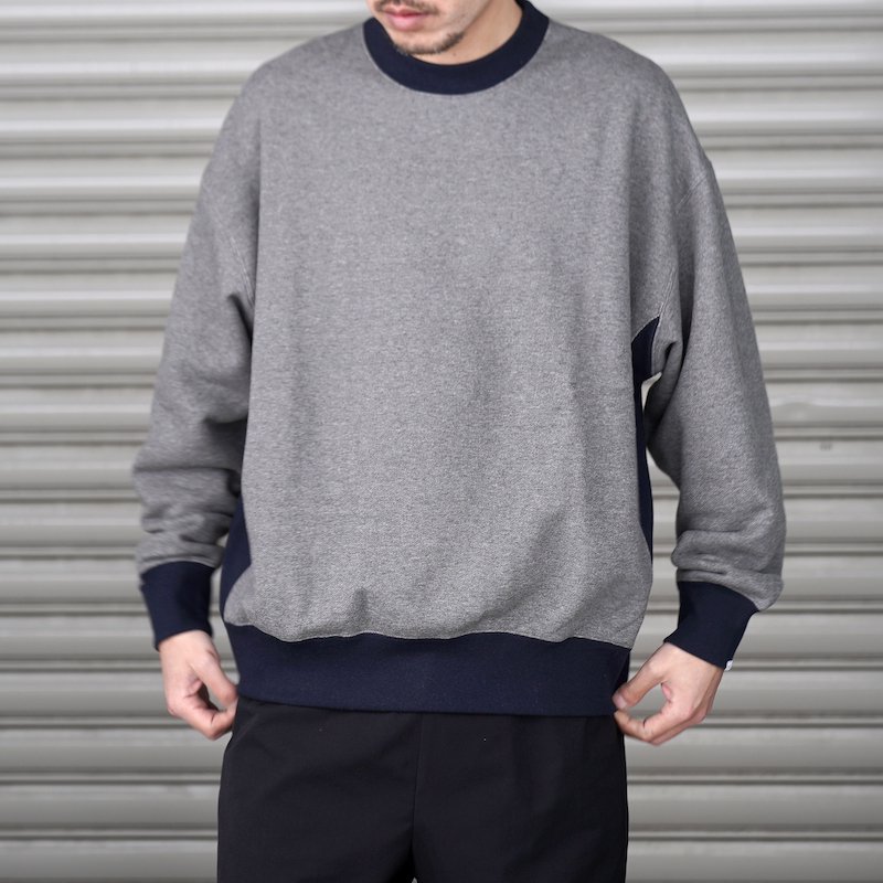 <img class='new_mark_img1' src='https://img.shop-pro.jp/img/new/icons50.gif' style='border:none;display:inline;margin:0px;padding:0px;width:auto;' /> [HYKE] ϥ SWEAT SHIRT (TOP GRAY  NAVY) 