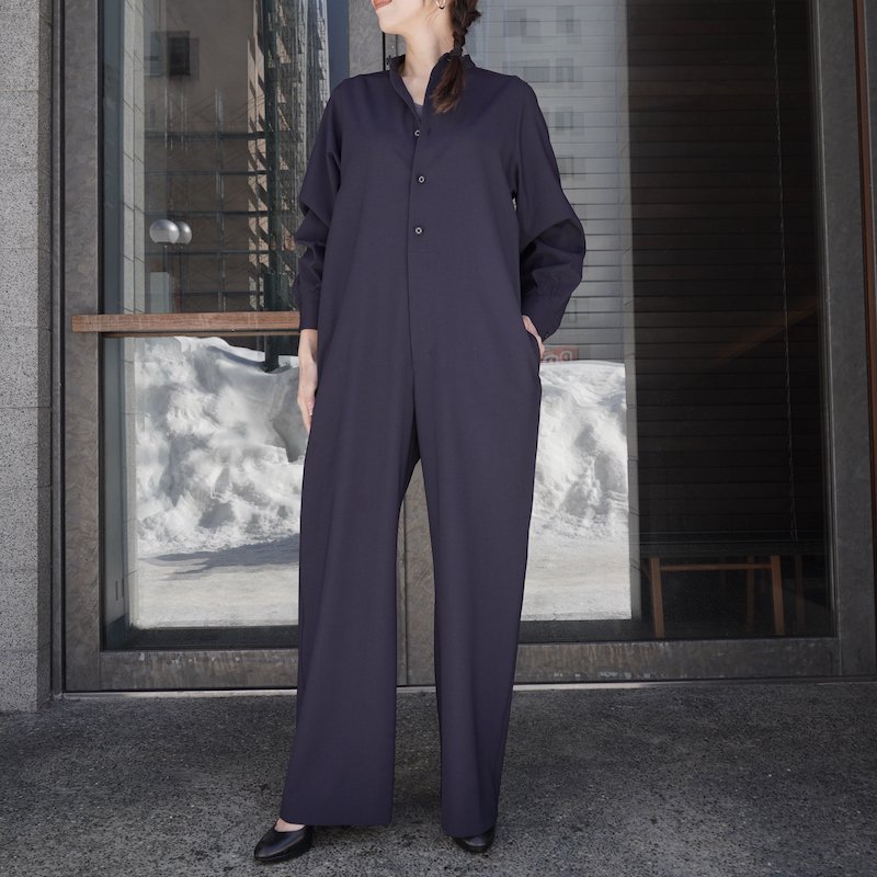 <img class='new_mark_img1' src='https://img.shop-pro.jp/img/new/icons50.gif' style='border:none;display:inline;margin:0px;padding:0px;width:auto;' /> [HYKE] ϥ STRETCH JUMPSUIT(NAVY)