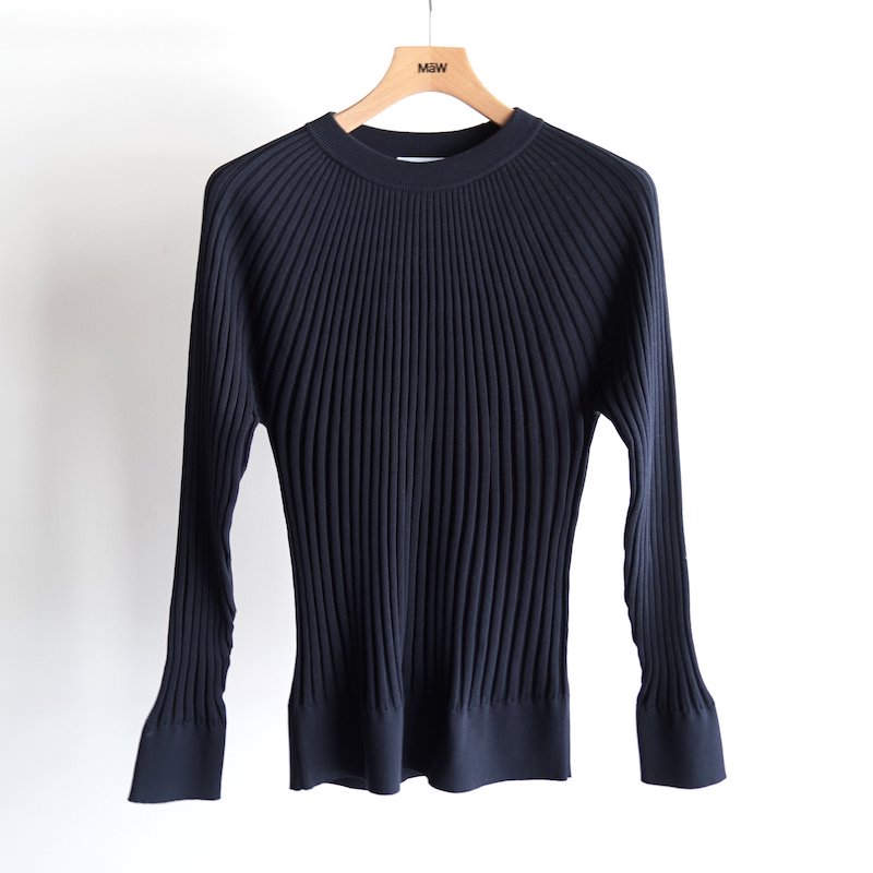 <img class='new_mark_img1' src='https://img.shop-pro.jp/img/new/icons50.gif' style='border:none;display:inline;margin:0px;padding:0px;width:auto;' /> [HYKE] ϥ WIDE RIBBED SWEATER(NAVY)