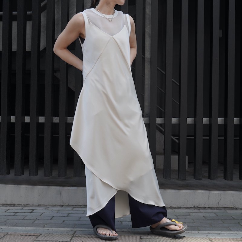 <img class='new_mark_img1' src='https://img.shop-pro.jp/img/new/icons6.gif' style='border:none;display:inline;margin:0px;padding:0px;width:auto;' /> [HYKE] ϥ SATIN SLIP DRESS(CREAM)