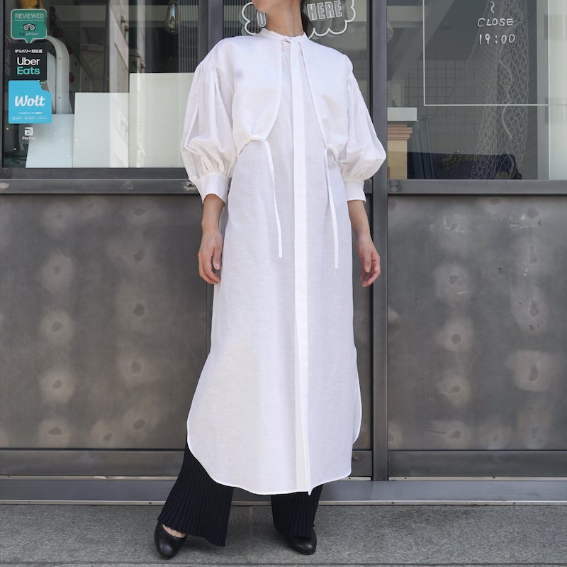 <img class='new_mark_img1' src='https://img.shop-pro.jp/img/new/icons6.gif' style='border:none;display:inline;margin:0px;padding:0px;width:auto;' /> [HYKE] ϥ C/L BALLOON SLEEVE DRESS(WHITE)