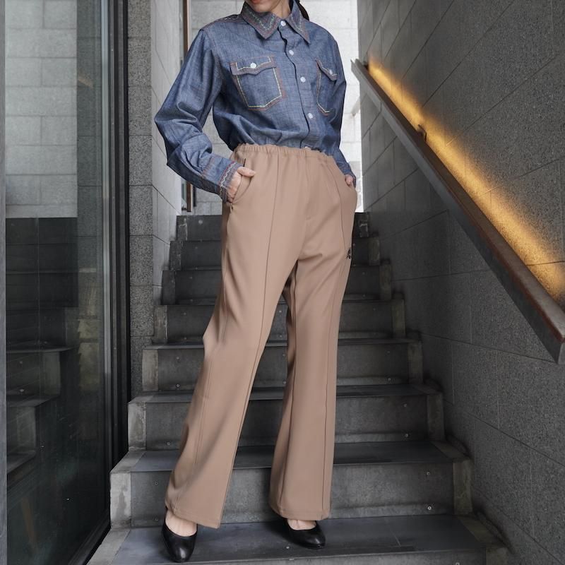 ⚫︎Lサイズ！Needles インディアコットンワークシャツ NEEDLES] ニードルズ Work Shirt-Cotton Chambray/India Emb(BLUE)