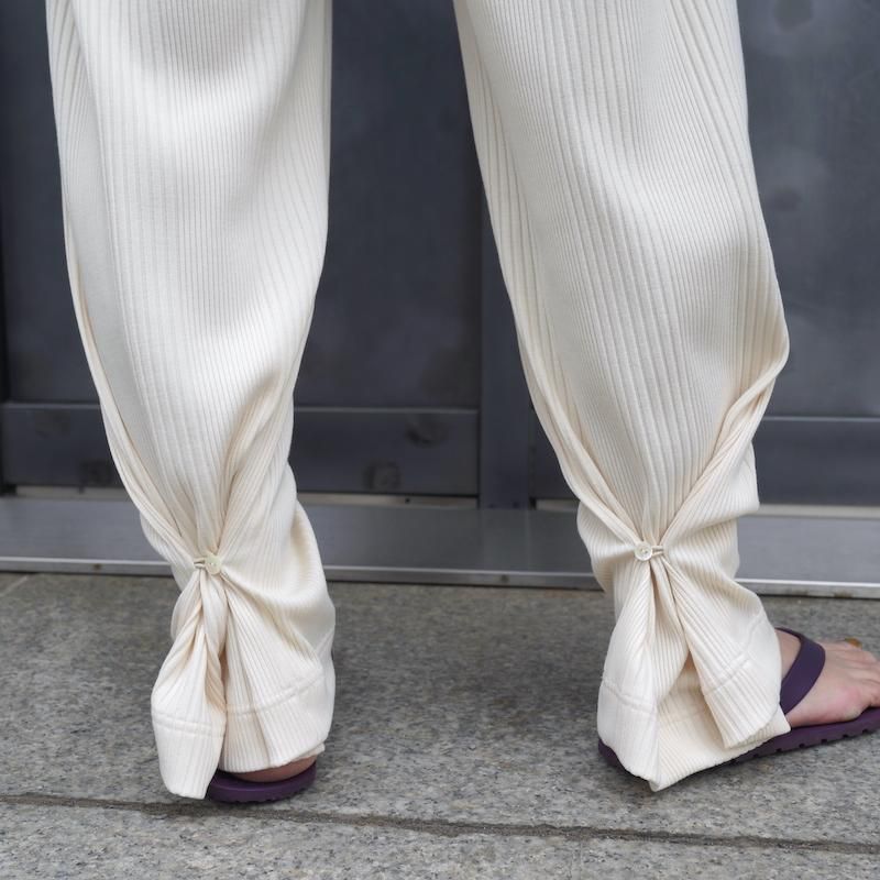 PHEENY] フィーニー Random rib straight pants(IVORY)