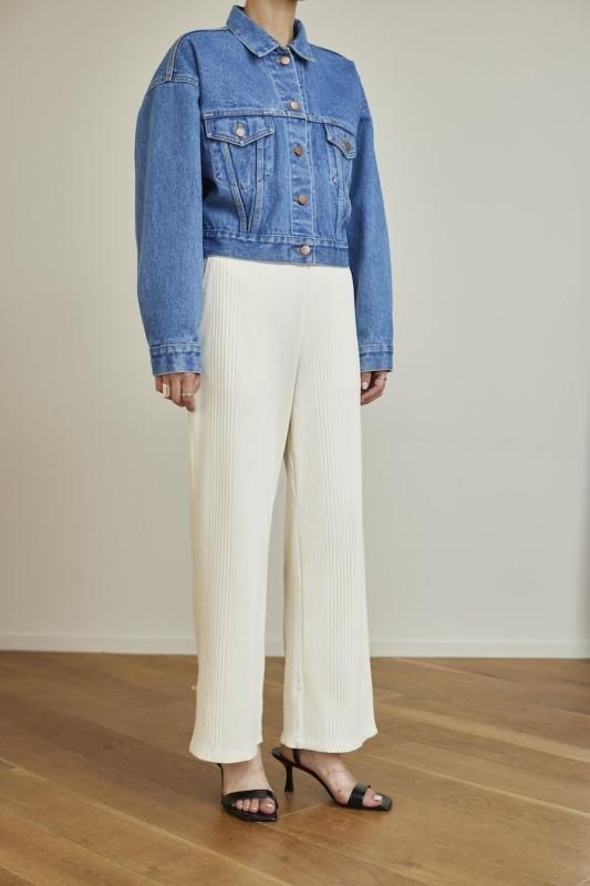 PHEENY(フィーニー)/RANDOM RIB FLARED PANTS PHEENY,'24SS,Random rib flared pants,bibliok