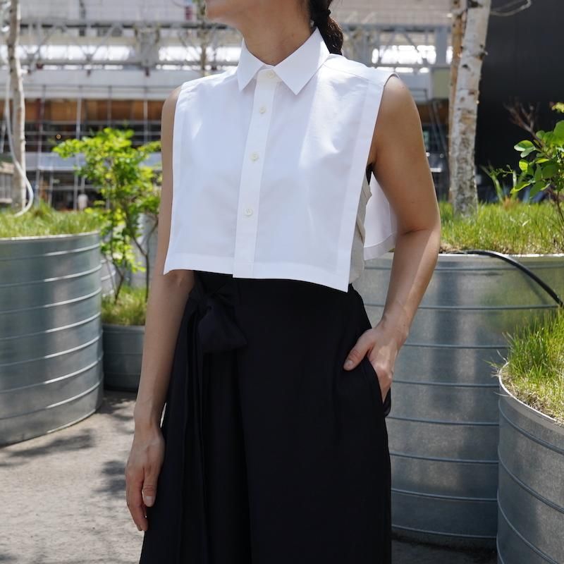 <img class='new_mark_img1' src='https://img.shop-pro.jp/img/new/icons24.gif' style='border:none;display:inline;margin:0px;padding:0px;width:auto;' />[SALE] [HYKE] ϥ T/C REGULAR COLLAR CROPPED TOP(WHITE)