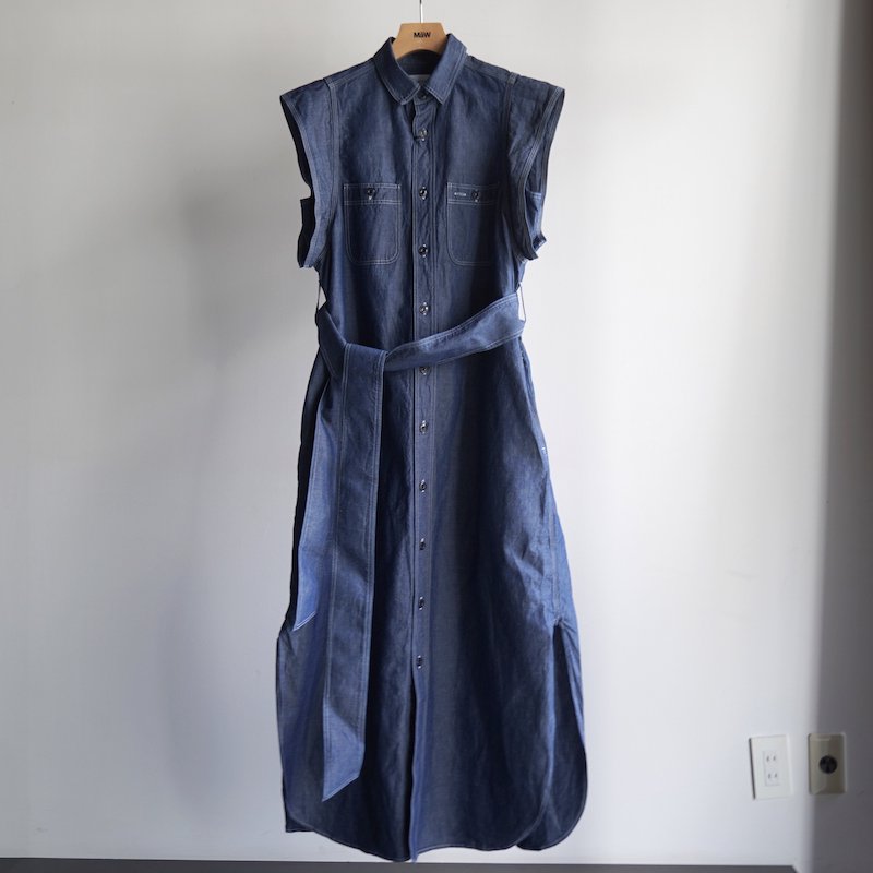 <img class='new_mark_img1' src='https://img.shop-pro.jp/img/new/icons6.gif' style='border:none;display:inline;margin:0px;padding:0px;width:auto;' /> [HYKE] ϥ CHAMBRAY DRESS(ONE WASH/BLUE)