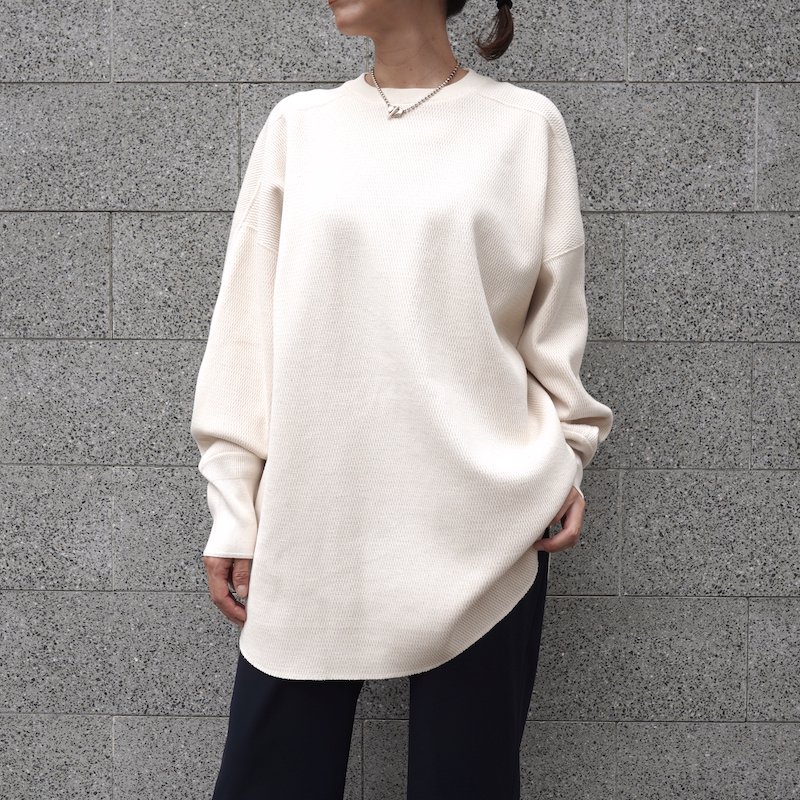 HYKE] ハイク THERMAL SHIRT/BIG FIT (OATMEAL)