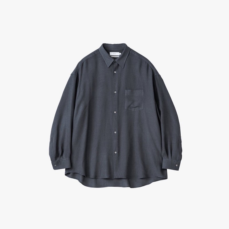 [Graphpaper] グラフペーパー Viscose Wool Viyella Oversized Regular Collar Shirts |  INS ONLINE STORE 公式通販サイト