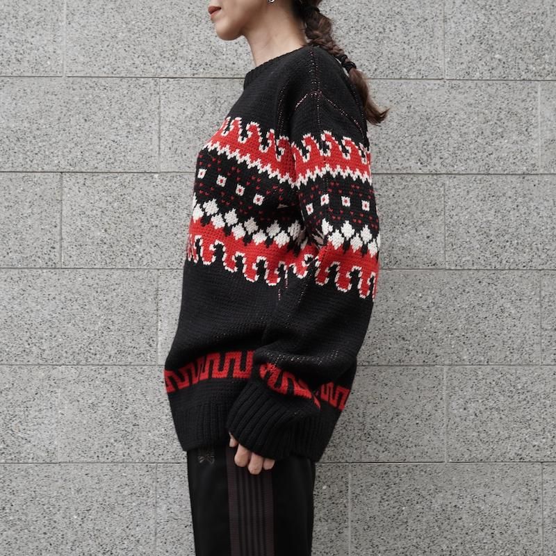 needlesクルーネックセーター　 ブラック NEEDLES/ニードルズ】CREW NECK SWEATER | CIAOPANIC(チャオ