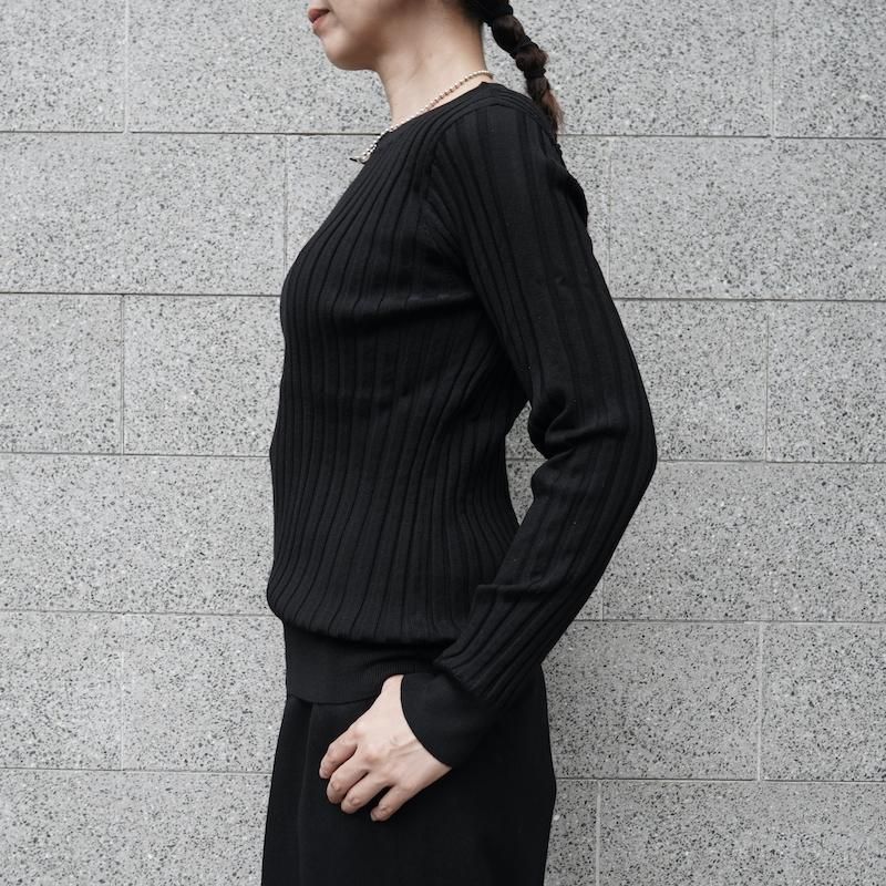 【爆買い！】 HYKE] ハイク WIDE RIBBED SWEATER(BLACK) ニット/セーター